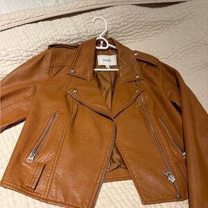 Pistola  Women's Tan leather moto jacket size M